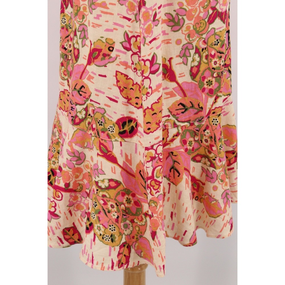 Free People Tunic Dress womens Small "Summer In Tulum" linen Blend - Picture 6 of 13